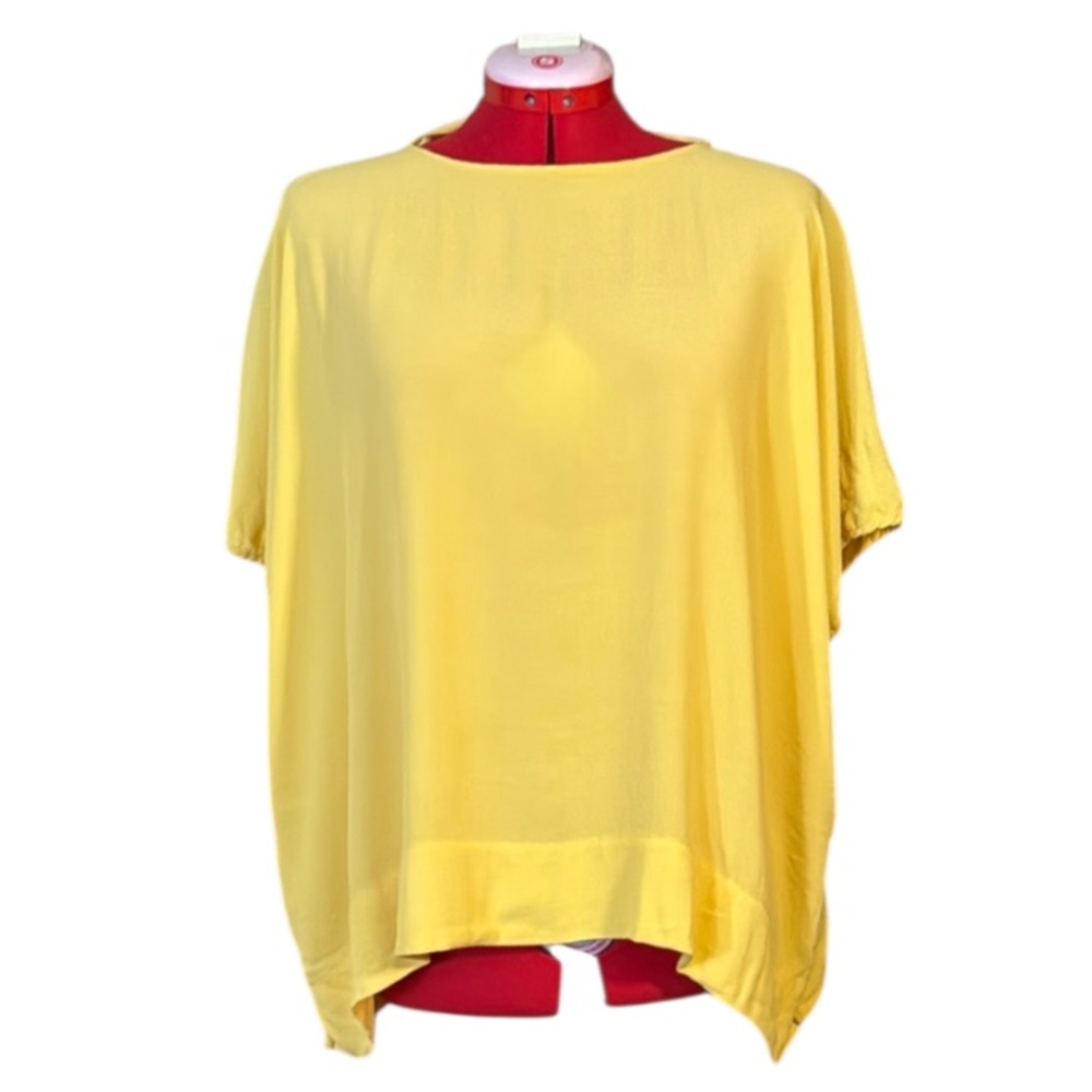 Diane Von Furstenberg Yellow Women’s Box Cut Top Size Small